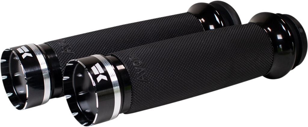 KHROME WERKS Black Custom Tracer Grips for TBW Tracer Grips - Team Dream Rides