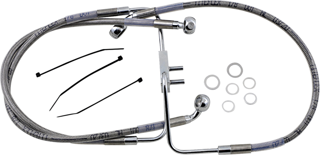 DRAG SPECIALTIES Brake Line - FXFB '18-'19 - Stainless Steel Standard Length Brake Line Kit - Team Dream Rides