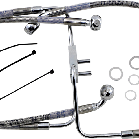 DRAG SPECIALTIES Brake Line - FXFB '18-'19 - Stainless Steel Standard Length Brake Line Kit - Team Dream Rides