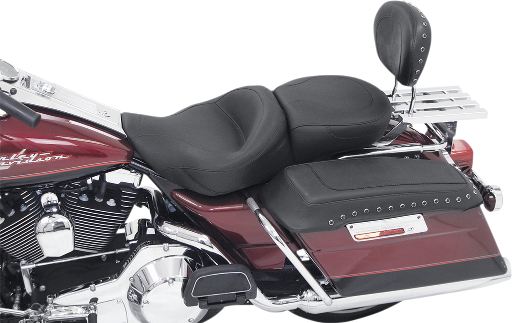 MUSTANG Vintage Wide Touring Seat - Road King '97-'07 One-Piece 2-Up Ultra Touring Seat - Team Dream Rides