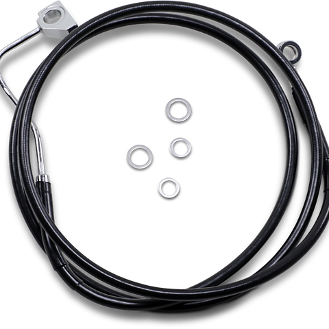 DRAG SPECIALTIES Brake Line - Front - Black - +2