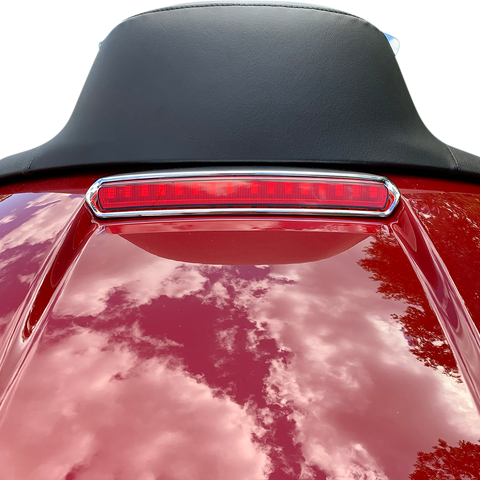 CUSTOM DYNAMICS Tour Pack Lid Light - Chrome/Red High Mount Tour Pak (HMT) LED Light - Team Dream Rides