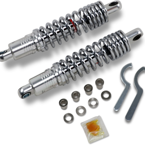 DRAG SHOCKS Premium Ride-Height Adjustable Shocks - Chrome - Standard - 12.5