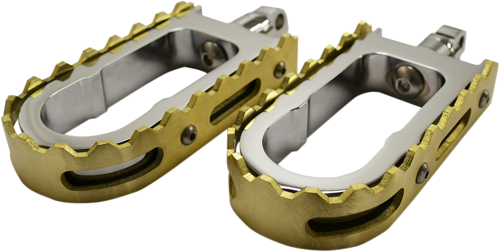 LA CHOPPERS BMX Footpegs - Chrome/Brass BMX Footpegs - Team Dream Rides