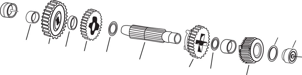 ANDREWS Countershaft - 2nd Gear 4-Speed Countershaft Component - Team Dream Rides