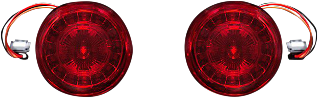 CUSTOM DYNAMICS Rear Turn Signal Insert - JAE Bases - Red ProBEAM® Red LED Turn Signals with Red Lenses - Team Dream Rides