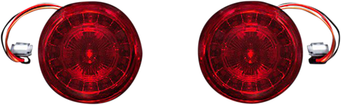 CUSTOM DYNAMICS Rear Turn Signal Insert - JAE Bases - Red ProBEAM® Red LED Turn Signals with Red Lenses - Team Dream Rides
