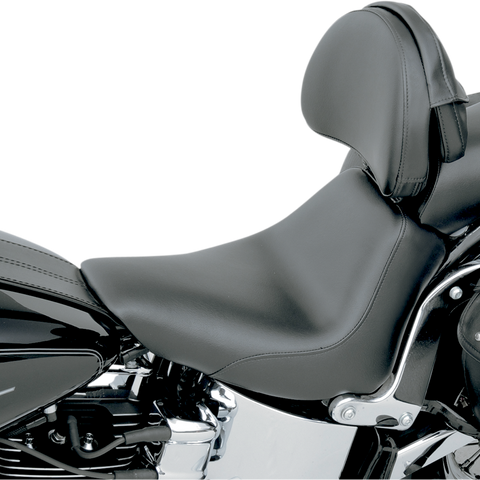 SADDLEMEN Heels Down Seat - Backrest - FXST Heels Down Solo Seat - Team Dream Rides