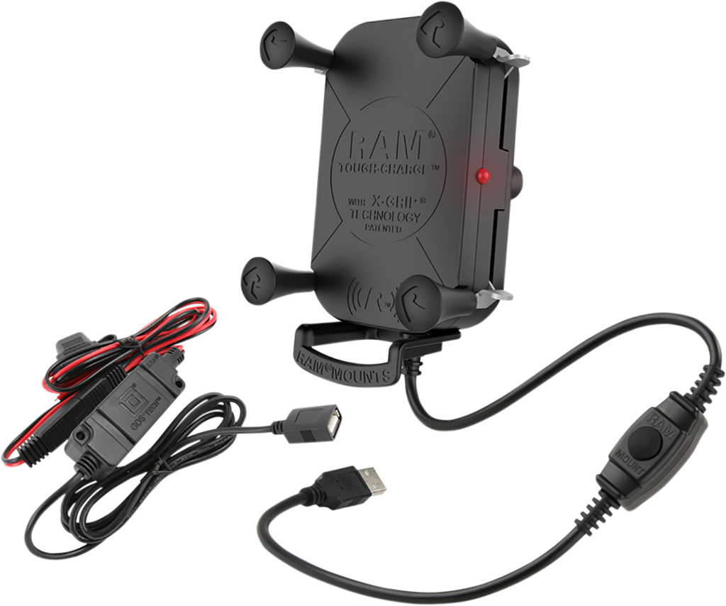 RAM MOUNT Tough-Charge™ Waterproof Wireless Charging Holder with Hardwire Charger Tough-Charge™ Waterproof Wireless Charging Mount - Team Dream Rides