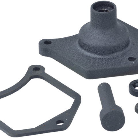 DRAG SPECIALTIES Solenoid End Cover - Starter Button - Black Wrinkle Solenoid End Cover/Starter Buttons - Team Dream Rides