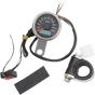 DRAG SPECIALTIES 1.87" KM/H Programmable Mini Electronic Speedometer with Odometer/Tripmeter - Polished - Black Face Programmable Mini Electronic Speedometer with Odometer/Tripmeter - Team Dream Rides