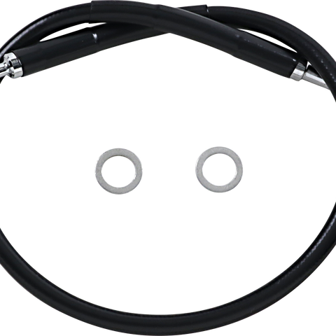 DRAG SPECIALTIES Brake Line - Softail '18+ - Black Standard Length Brake Line Kit - Team Dream Rides