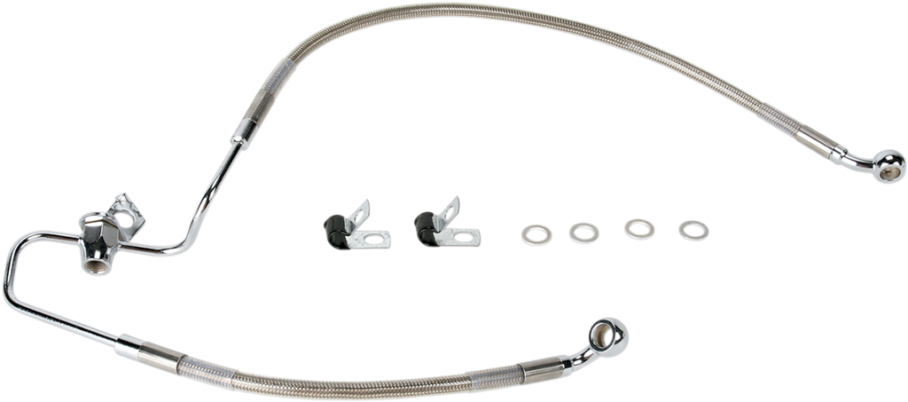 DRAG SPECIALTIES Brake Line - Rear - XL '04-'13 Stainless Steel Brake Line Kit - Team Dream Rides