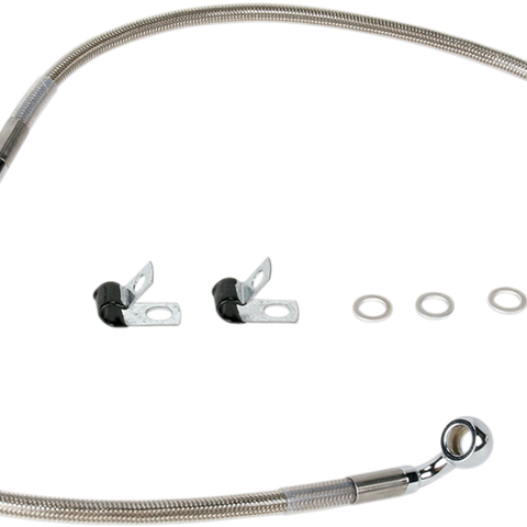 DRAG SPECIALTIES Brake Line - Rear - XL '04-'13 Stainless Steel Brake Line Kit - Team Dream Rides