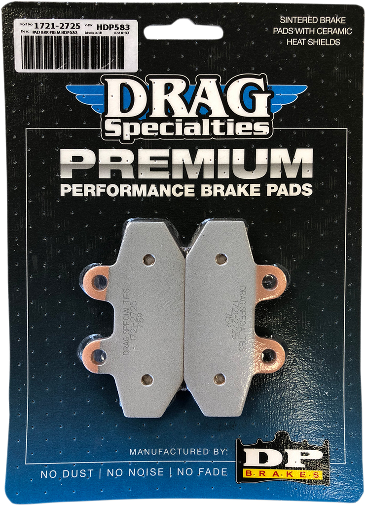DRAG SPECIALTIES Sintered Metal Brake Pads - Softail Sintered Metal Harley/Buell Brake Pads - Team Dream Rides