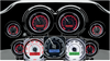 DAKOTA DIGITAL MVX-8K Series Analog/Digital 2-Gauge Kit - Chrome Bezel - Black Face with Gray Background MVX-8K Series Analog/Digital Gauge Kit — 8200KGC Model - Team Dream Rides