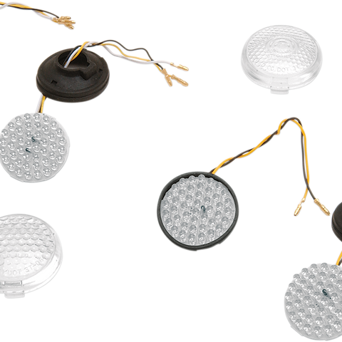 DRAG SPECIALTIES Amber Deuce Style Signals - Front LED Turn Signal Conversion Kit - Team Dream Rides