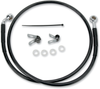 DRAG SPECIALTIES Brake Line - Front - XL883 '04-'10 - Black Stainless Steel Brake Line Kit - Team Dream Rides