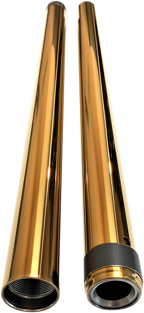 PRO-ONE PERF.MFG. Fork Tube - Gold - 39 mm - 24.25" Length Fork Tubes - Team Dream Rides