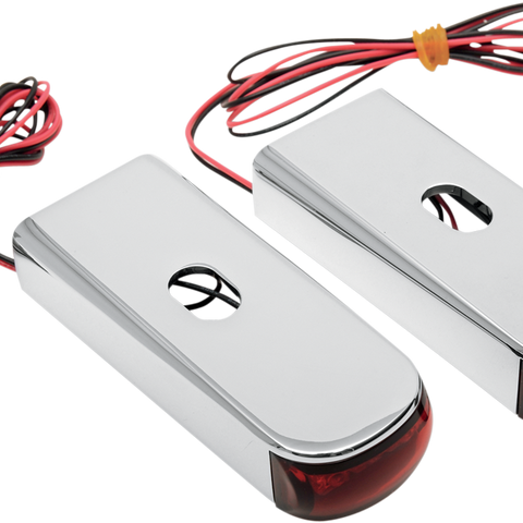 ALLOY ART LED Strut Light - Red/Raw '06-'17 FXD Fender Strut LED Marker Lights - Team Dream Rides