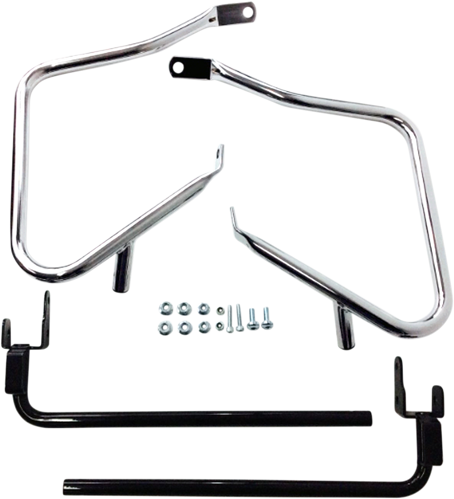 DRAG SPECIALTIES Saddlebag Support Kit - 14-19 FLT - Chrome Saddlebags Guards/Support Kit - Team Dream Rides