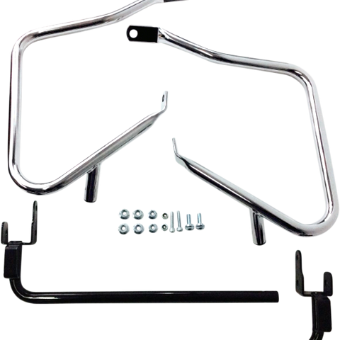 DRAG SPECIALTIES Saddlebag Support Kit - 14-19 FLT - Chrome Saddlebags Guards/Support Kit - Team Dream Rides