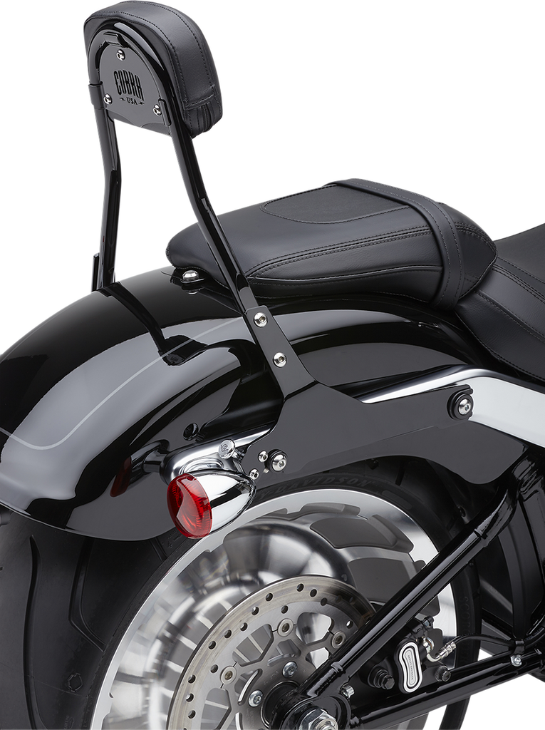 COBRA Backrest Kit - 14" - Black - Softail Detachable Backrest Kit - Team Dream Rides