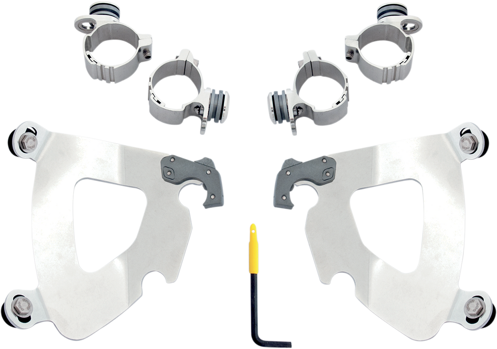 MEMPHIS SHADES HD Gauntlet Mounting Kit - Polished - XL 48 Gauntlet Fairing Trigger-Lock Hardware Kit - Team Dream Rides