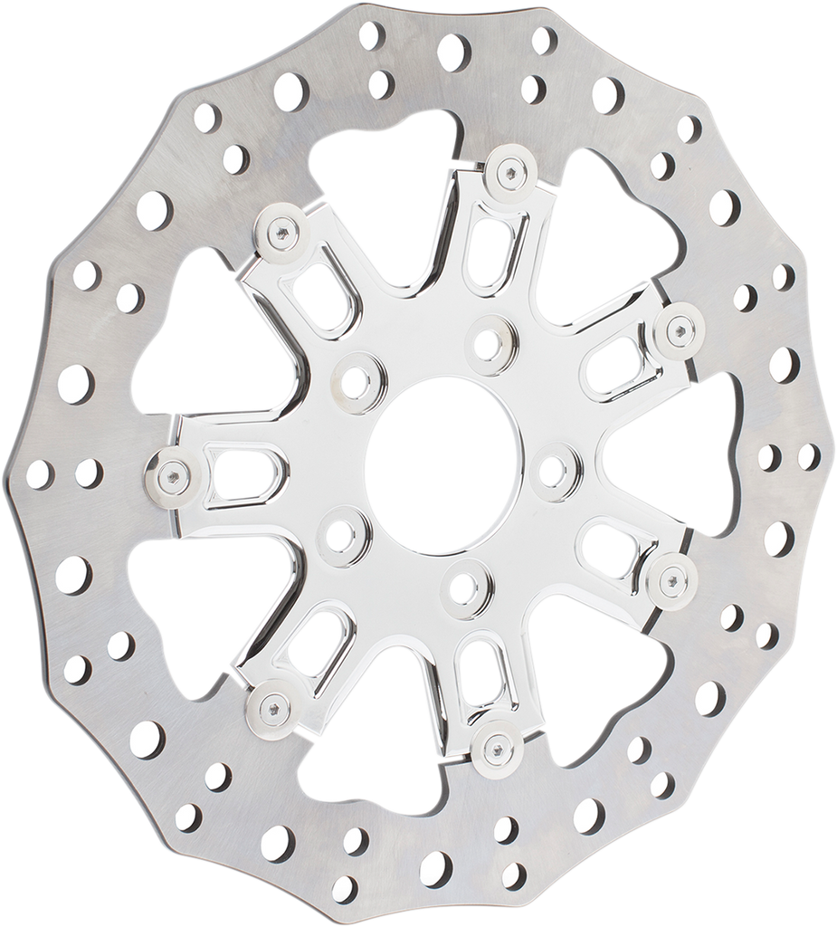 ARLEN NESS Front Rotor - 7 Valve - 11.8" - Chrome Two-Piece Floating Brake Rotor - Team Dream Rides