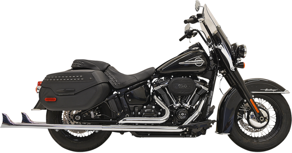 BASSANI XHAUST Fishtail Exhaust without Baffle - 39" Fishtail True Dual Exhaust System - Team Dream Rides