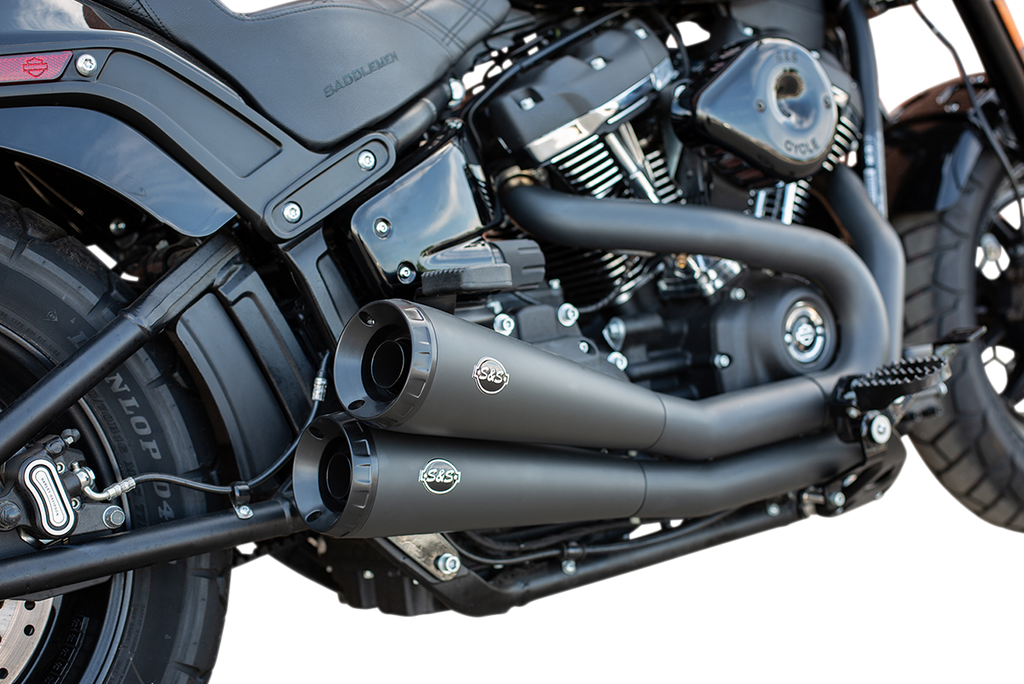 S&S CYCLE Grand National 2-2 Exhaust for Softail - Black Grand National 2:2 Exhaust System - Team Dream Rides
