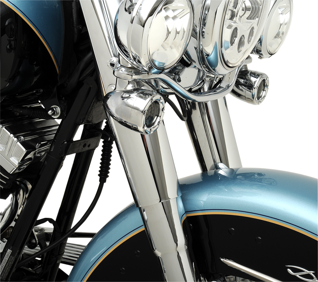 DRAG SPECIALTIES Fork Slider Covers - Chrome - Smooth - Stock Length - Replacement OEM Number 45964-86 Fork Slider Covers — Smooth - Team Dream Rides