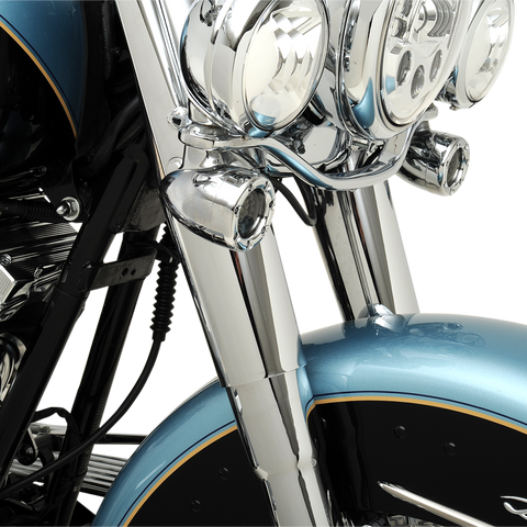 DRAG SPECIALTIES Fork Slider Covers - Chrome - Smooth - Stock Length - Replacement OEM Number 45964-86 Fork Slider Covers — Smooth - Team Dream Rides