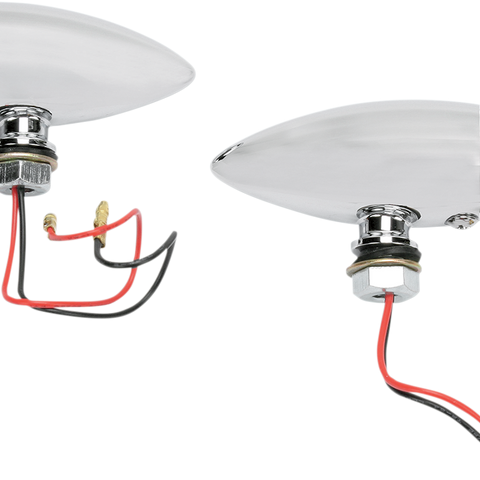 DRAG SPECIALTIES Bullet LED Marker Lights - Smooth - Red Chrome Marker Lights — Marker Light - Team Dream Rides