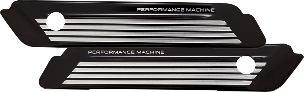 PERFORMANCE MACHINE (PM) Saddlebag Hinge Covers - FLT - Contrast Cut Saddlebag Hinge Covers - Team Dream Rides