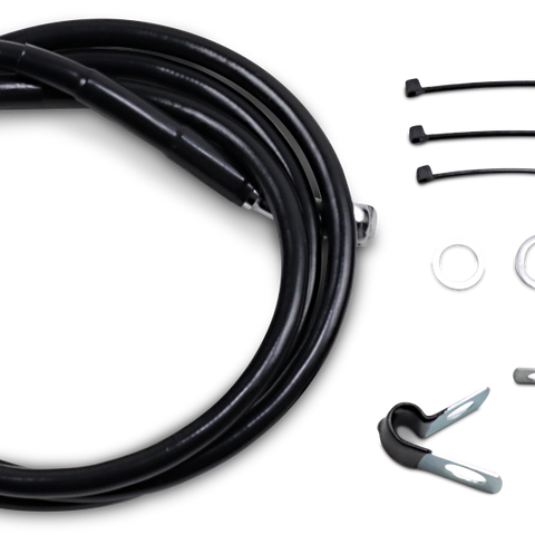 DRAG SPECIALTIES Brake Line - Front - Black - +10