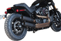 S&S CYCLE Ceramic Black Grand National Mufflers for Fat Bob Grand National Slip-On Mufflers - Team Dream Rides