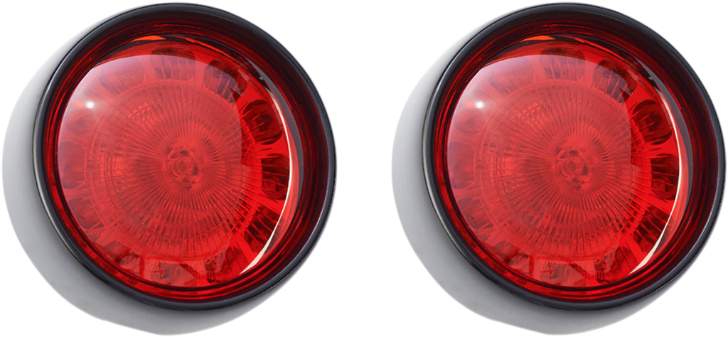 CUSTOM DYNAMICS Bullet Turn Signal - 1156 - Gloss Black - Red Lens ProBeam® Bullet Bezel Rear LED Turn Signal Inserts - Team Dream Rides