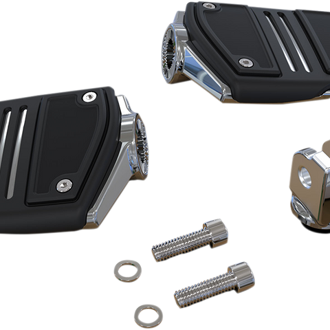 CIRO Twin Rail Footpeg - Chrome - Softail Twin Rail Footrests - Team Dream Rides