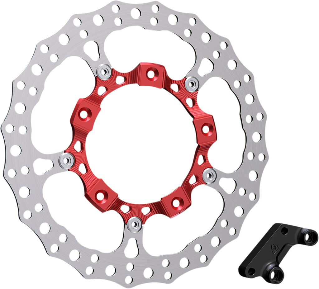 ARLEN NESS Rotor 14" - Front Right - Red 14" Brake Rotor - Team Dream Rides