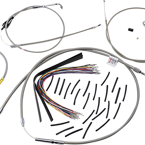 BURLY BRAND Stainless Control Kit for Early Touring Bikes with 13