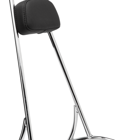 BURLY BRAND Tall Sissy Bar - Chrome Tall Sissy Bar with Backrest Pad - Team Dream Rides