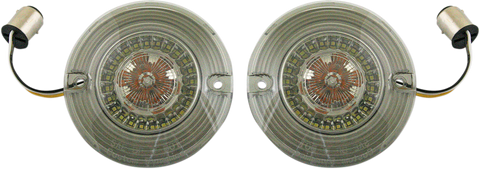 CUSTOM DYNAMICS Front Turn Signal - White/Amber LEDs ProBEAM® Amber/White Flat Dynamic Ringz™ - Team Dream Rides