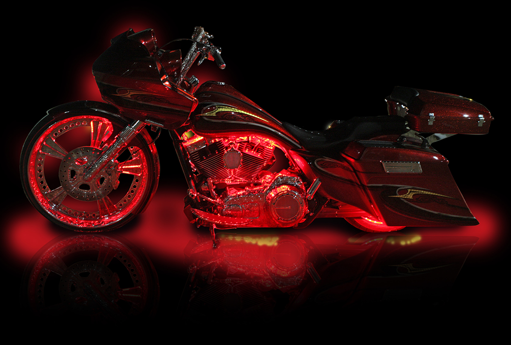 CUSTOM DYNAMICS MagicFLEX2® Light Strips - 24" - Red MagicFLEX2® Low-Profile LED Accent Light Strips - Team Dream Rides