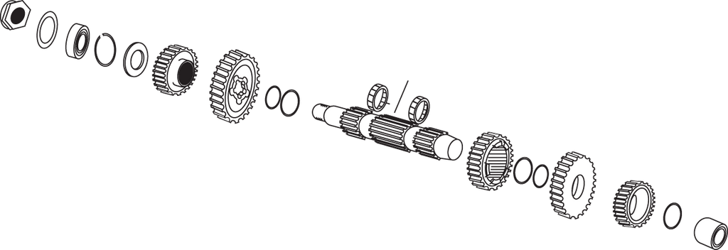 ANDREWS Countershaft 5-Speed Countershaft - Team Dream Rides