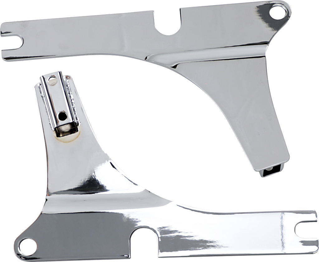 CYCLE VISIONS Side Plates - FXSB - Chrome Sissy Bar Side Plates - Team Dream Rides