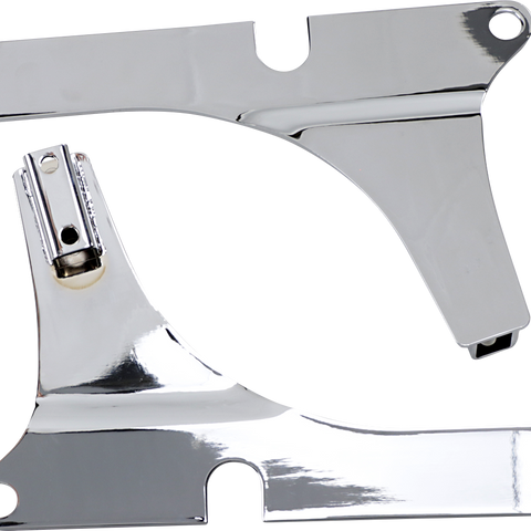 CYCLE VISIONS Side Plates - FXSB - Chrome Sissy Bar Side Plates - Team Dream Rides