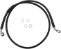 DRAG SPECIALTIES Brake Line - Front - +2" - Black - XL Extended Length Brake Line - Team Dream Rides