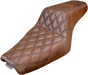 SADDLEMEN Step Up Seat - Lattice Stitched - Brown - XL  with 3.3 Gallon Tanks Step Up Seat — Lattice Stitched - Team Dream Rides