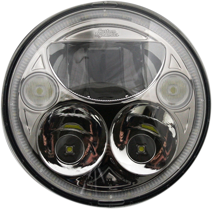 CUSTOM DYNAMICS LED Headlight - 7" - Chrome - Each TruBEAM® LED Headlamps - Team Dream Rides